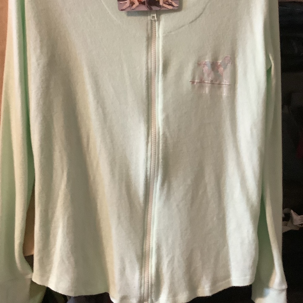 Buddy‎ by the Sea Women's Mint Green Zip-Up terrycloth, hoodie, new, Small